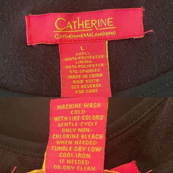 Catherine Malandrino Black overlay short dress, Large - Picture 4 of 8